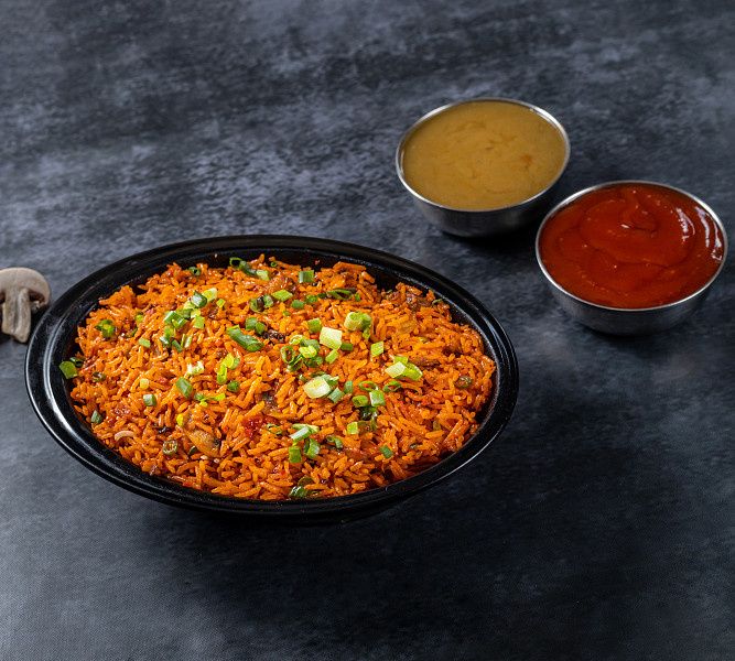 Schezwan Mushroom Fried Rice
