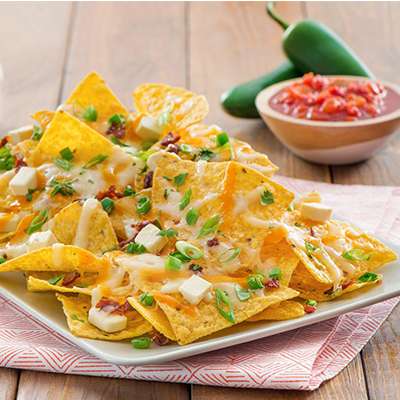 Nachos With Cheese And Salsa