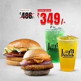 Spicy Dynamite Burger + Cheese Burger + Mango Drink + Minty Mojito