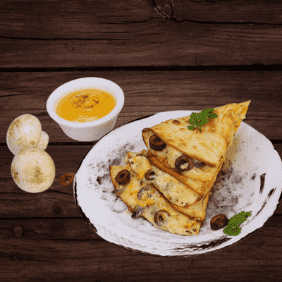 Mushroom, Olive & Cheese 2 Pcs