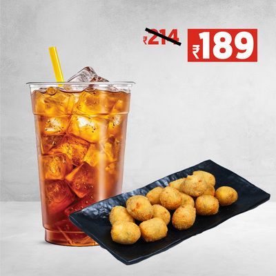 6 Pcs Jalapeno Popper + Medium Lemon Ice Tea