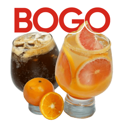 Bogo on Large Beverages.