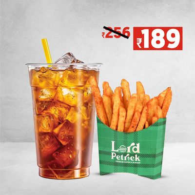 1 Regular Peach Ice Tea+ Premium Fries Peri Peri