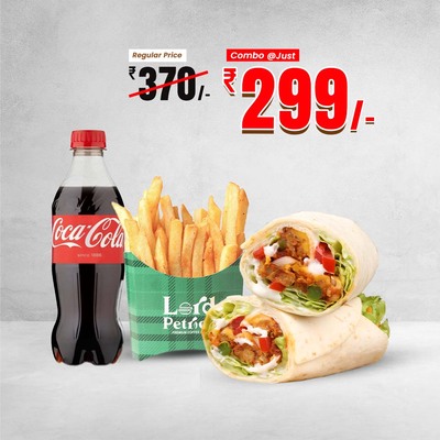 Paneer Wrap + Fries Medium + Coke Pet Bottle