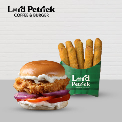 Indiana Fried Chicken Burger + Veggie Sticks 6 Pcs