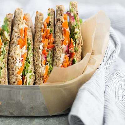 Mediterranean Hummus Sandwich Grilled