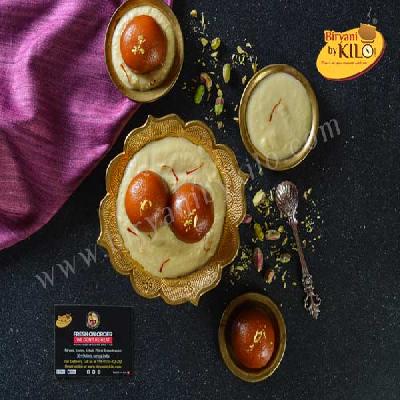 Gulab Jamun With Rabri [2pc]