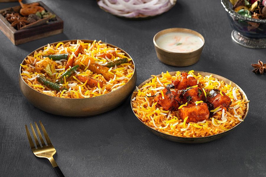 Veg Biryani Sampler 2 Bowls