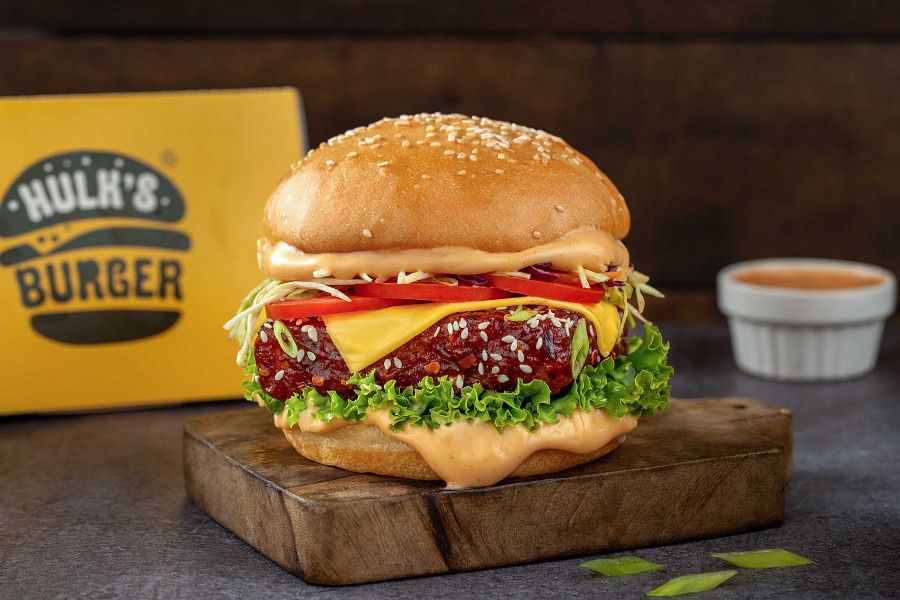 Korean Spicy Paneer Burger