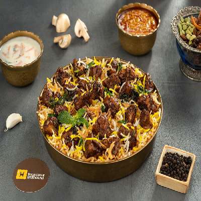 Pepper Mushroom Hyderabadi Biryani