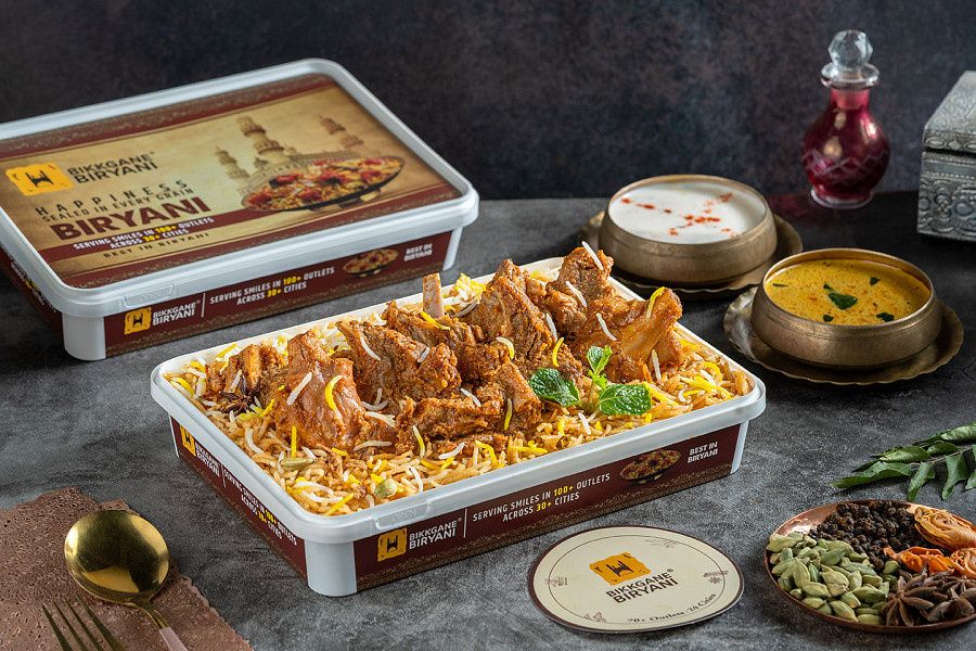 Mutton Dum Hyderabadi Biryani (1 Kg Serves 2)