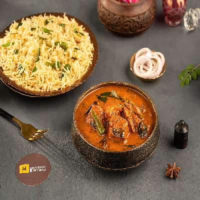 Andhra Biryani Rice With Chicken Curry -750ml