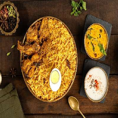 Andhra Chicken Fry Piece Biryani Bowl - 500ml