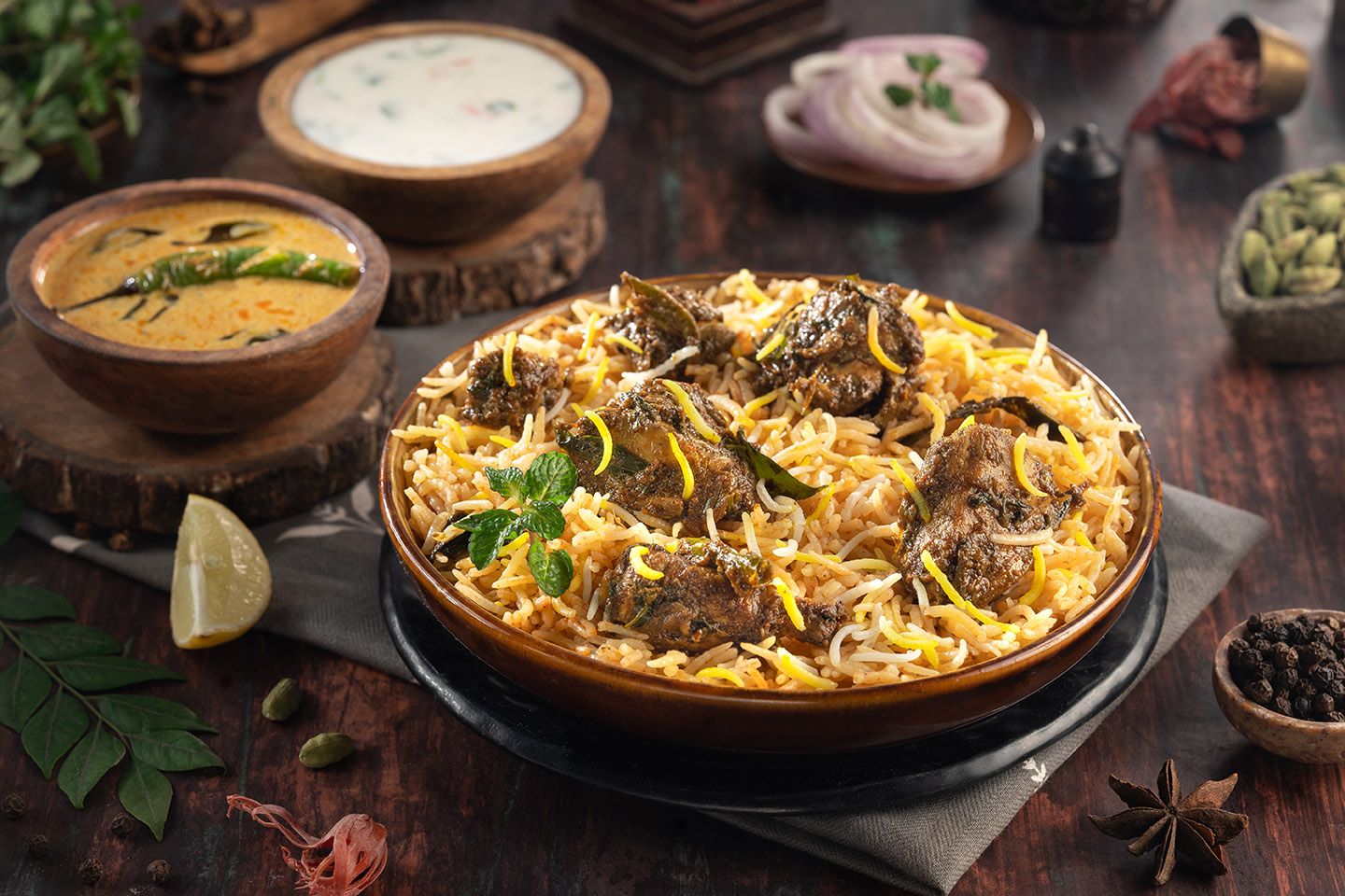 Andhra Chicken Fry Piece Biryani (750ml)