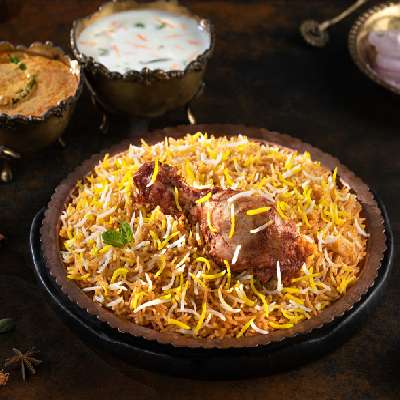 Extra Masala Chicken Dum Hyderabadi Biryani