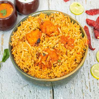 Chicken 65 Brown Rice Biriyani