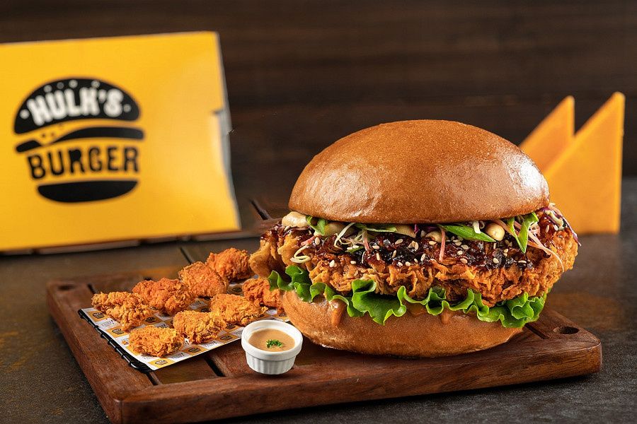 Korean Fried Burger + Fried Chicken Wings