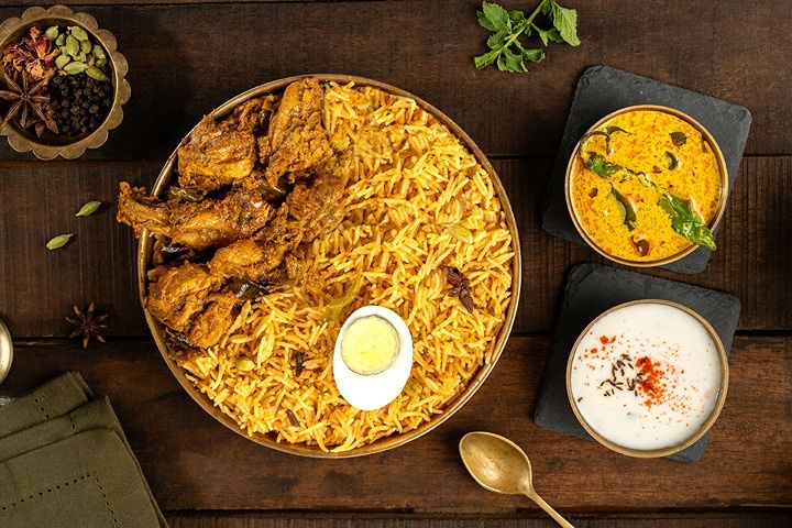 Andhra Chicken Fry Piece Biryani Bowl - 500ml