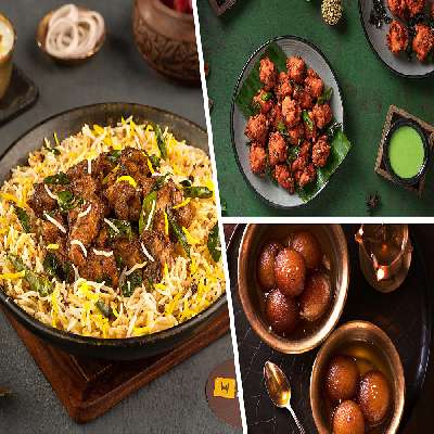 Mirchi Murgh-e-Dum Thaal ( Pepper Chicken Biryani Combo (Serves 1)