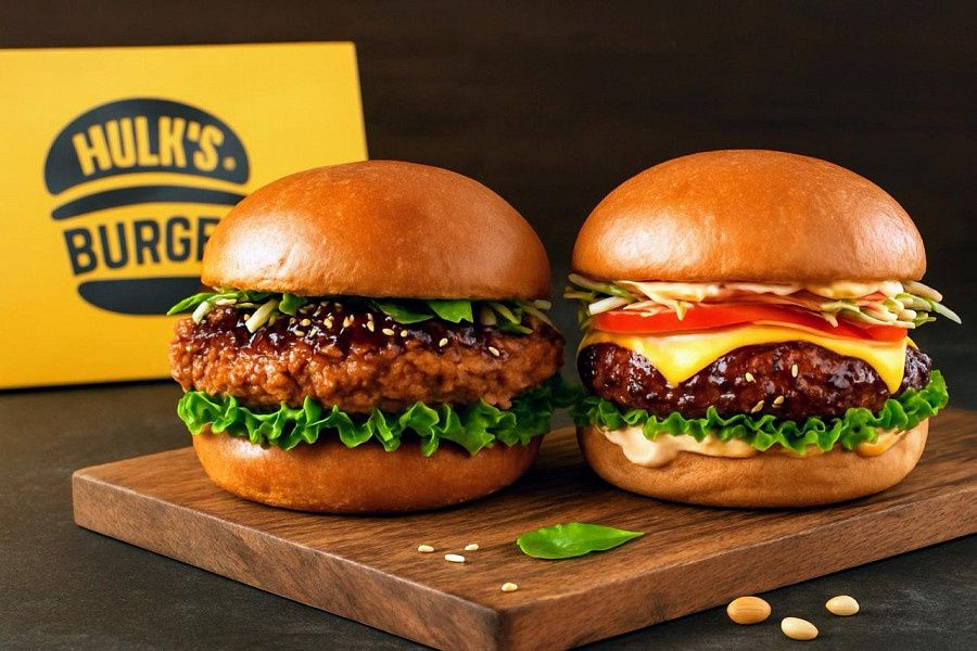 Korean Fried Chicken + Korean Paneer Burger