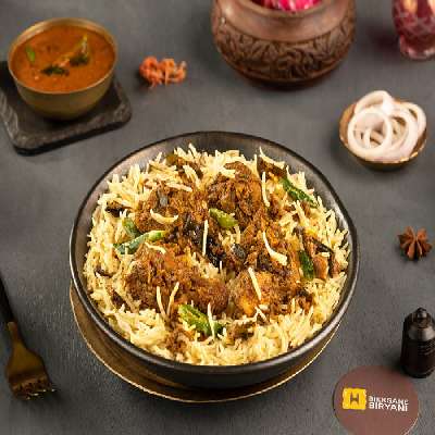Andhra Chicken Fry Piece Biryani Bowl (Serves 1)