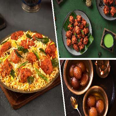 Murgh 65-E-Biryani Zaika (Chicken 65 Biryani Combo (Serves 1)