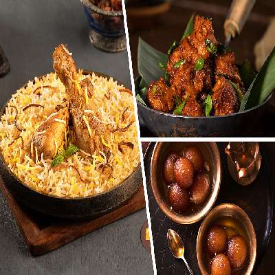 Murgh-e-Khaas Dawat Thaal ( Chicken Biryani Combo (Serves 1)