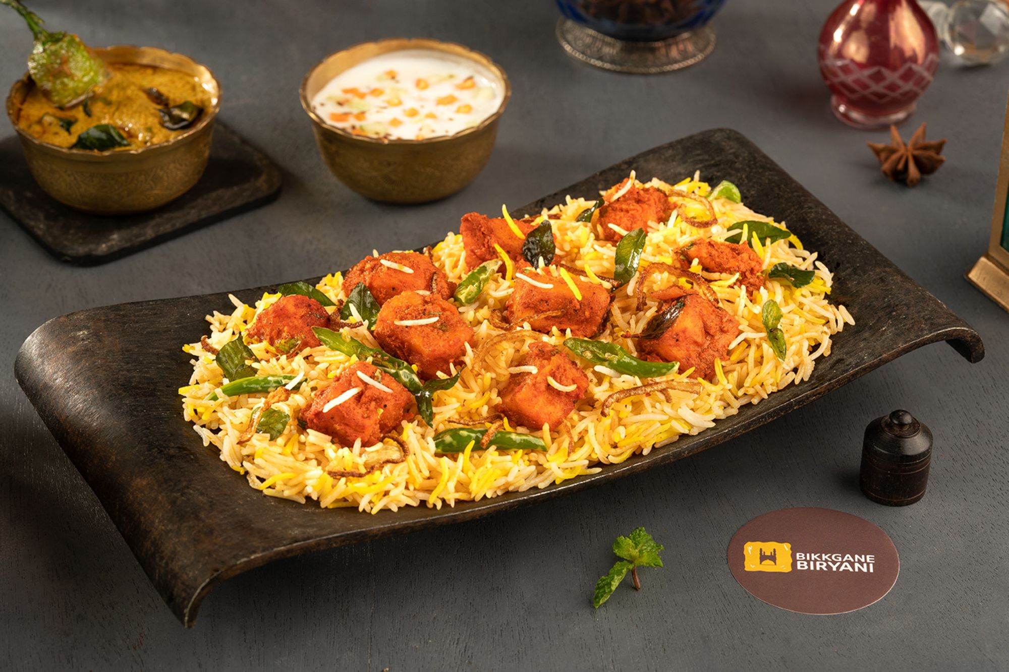 Paneer 65 Hyderabadi Biryani