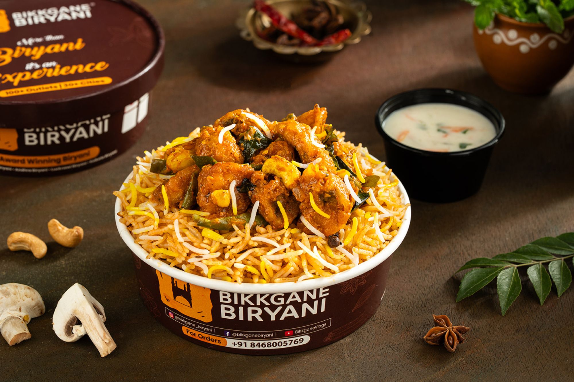 Special Mushroom Hyderabadi Biryani
