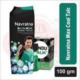 Navratan maxx cool talc 100g  FREE 12 g balm