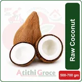 RAW COCONUT  1 PC KACCHA NARIYAL (APPROX 600-700GM)