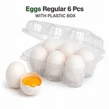 Eggs Regular 6 Pcs WITH PLASTIC BOX