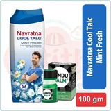Navratan cool talc mint fresh 100g  FREE 8 ml balm