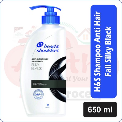 H&S Shampoo anti- hairfall Silky Black650 ml