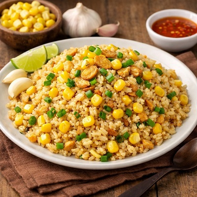 CORN GARLIC FRIED RICE