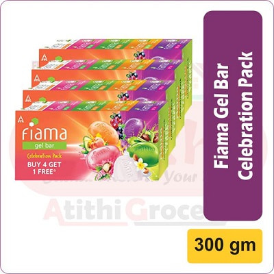Fiama gel bar celebration 3+1 pk 300g