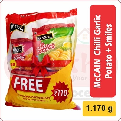 McCain chilli garlic potato + smilies 1.170g