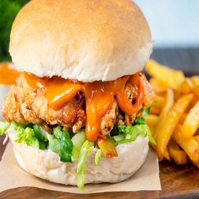 KOREAN FRIED CHICKEN BURGER