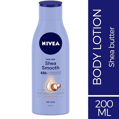 Nivea shea smooth body milk lotion 200 ml