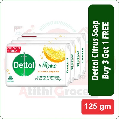 dettol soap citrus (3+1) (125gm)