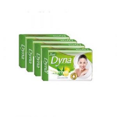 Dyna soap lime & alovera 4x100GM + TOOTH BRUSH