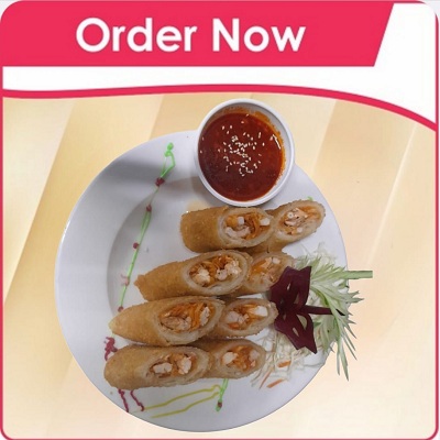 CRISPY NON-VEG SPRING ROLL (8 PCS)