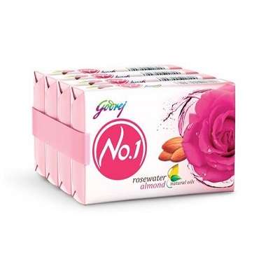 GODREJ NO.1 SOAP ROSE WATER 4X63GM
