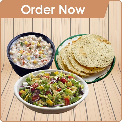 Salad, Papad, And Raita