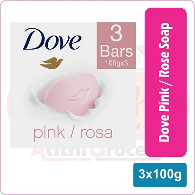 Dove pink/rose soap 3 X 100G