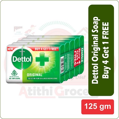 dettol soap original 4 X 125gm (3+1)