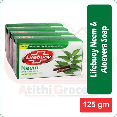 Lifebuoy neem & aloevera soap 4x125g