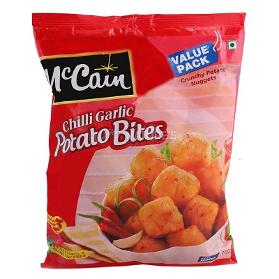 MCCAIN VEGGIE +CHILLI GARLIC POTATO BITES 595 GM
