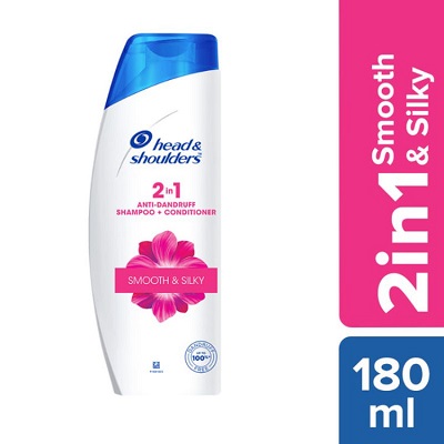 H&S Shampoo 2 IN 1 SMOOTH & SILKY 180 ML