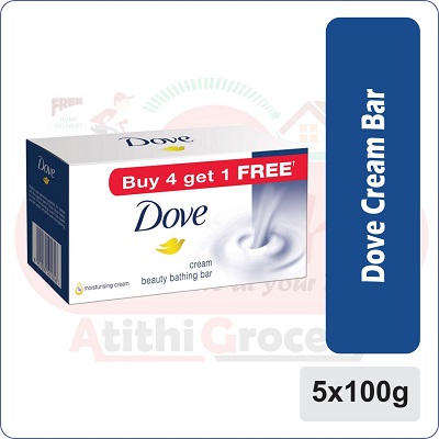 dove cream bar buy 4 get 1 (500 gm) 100X5